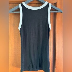 Black and White Sleeveless Top